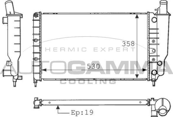 Autogamma 100864 - Радіатор, охолодження двигуна autocars.com.ua