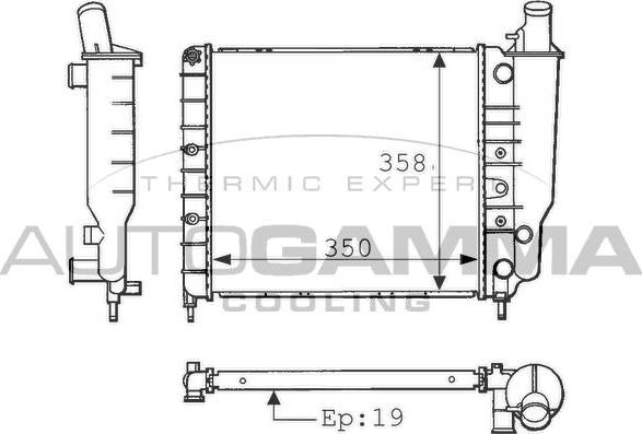 Autogamma 100865 - Радіатор, охолодження двигуна autocars.com.ua