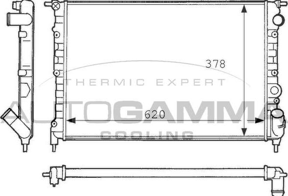 Autogamma 100870 - Радіатор, охолодження двигуна autocars.com.ua