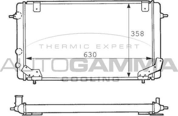 Autogamma 100875 - Радіатор, охолодження двигуна autocars.com.ua