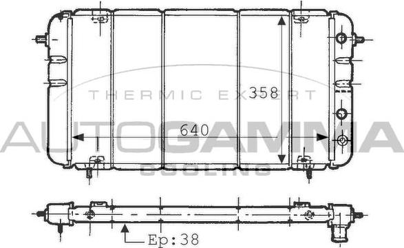 Autogamma 100881 - Радіатор, охолодження двигуна autocars.com.ua