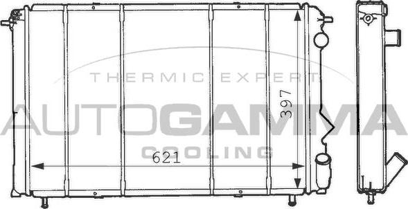 Autogamma 100887 - Радіатор, охолодження двигуна autocars.com.ua
