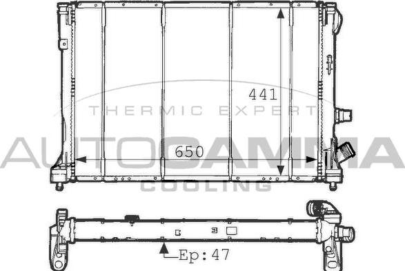 Autogamma 100891 - Радіатор, охолодження двигуна autocars.com.ua