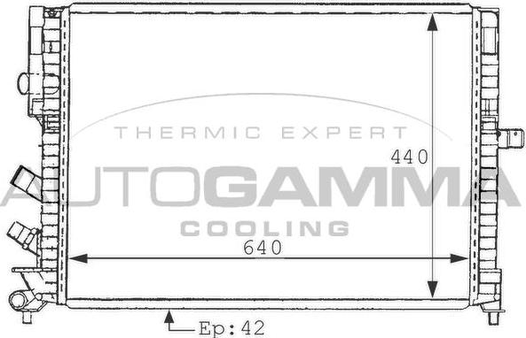 Autogamma 100898 - Радіатор, охолодження двигуна autocars.com.ua