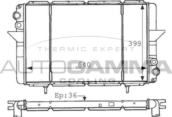 Autogamma 100901 - Радіатор, охолодження двигуна autocars.com.ua