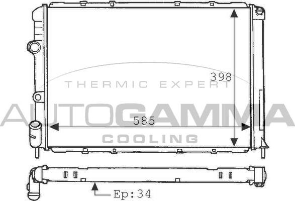 Autogamma 100903 - Радіатор, охолодження двигуна autocars.com.ua