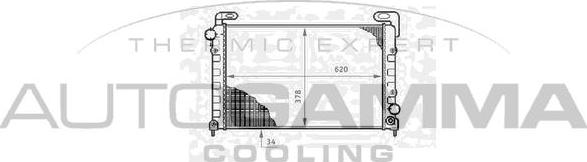 Autogamma 100906 - Радіатор, охолодження двигуна autocars.com.ua