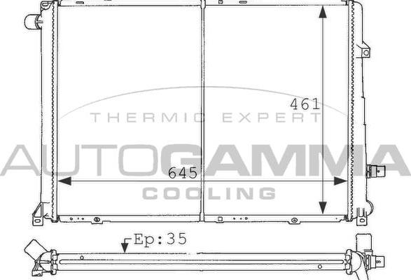 Autogamma 100910 - Радіатор, охолодження двигуна autocars.com.ua