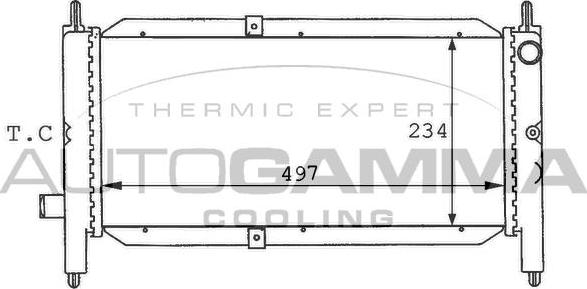 Autogamma 100920 - Радіатор, охолодження двигуна autocars.com.ua