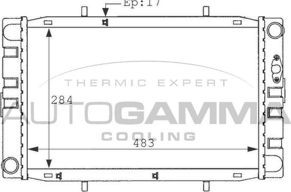 Autogamma 100922 - Радіатор, охолодження двигуна autocars.com.ua