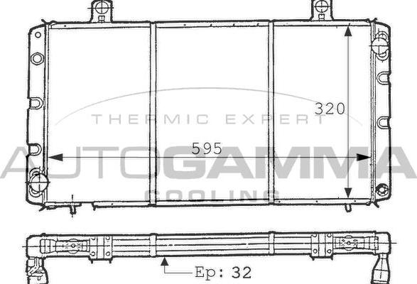 Autogamma 100934 - Радіатор, охолодження двигуна autocars.com.ua