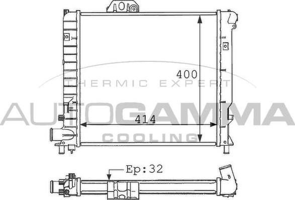 Autogamma 100940 - Радіатор, охолодження двигуна autocars.com.ua