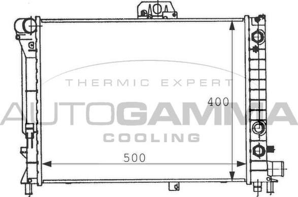 Autogamma 100943 - Радіатор, охолодження двигуна autocars.com.ua