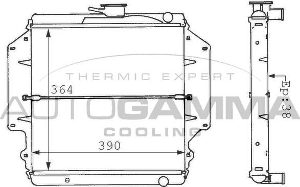 Autogamma 100946 - Радіатор, охолодження двигуна autocars.com.ua