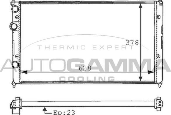 Autogamma 100948 - Радіатор, охолодження двигуна autocars.com.ua