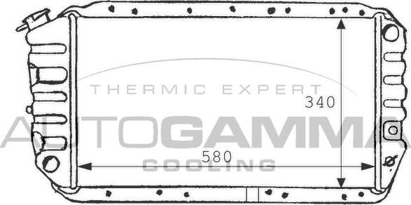 Autogamma 100970 - Радіатор, охолодження двигуна autocars.com.ua