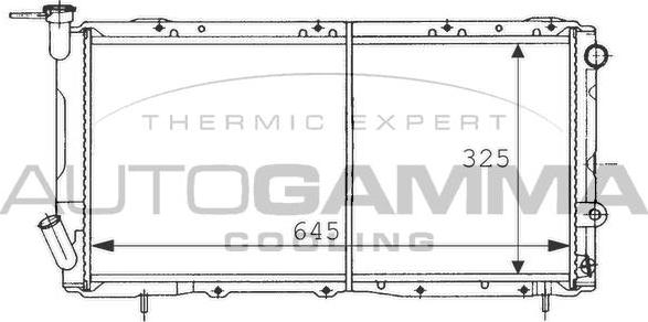 Autogamma 100971 - Радіатор, охолодження двигуна autocars.com.ua