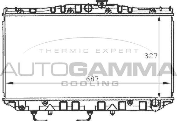 Autogamma 100989 - Радіатор, охолодження двигуна autocars.com.ua