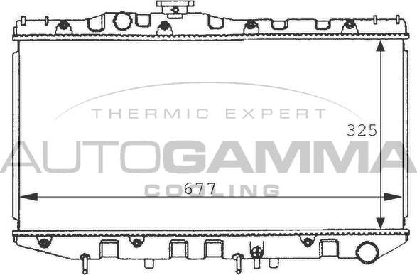 Autogamma 100990 - Радіатор, охолодження двигуна autocars.com.ua