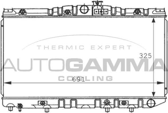 Autogamma 100993 - Радіатор, охолодження двигуна autocars.com.ua