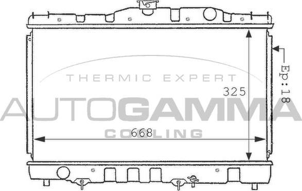 Autogamma 100996 - Радіатор, охолодження двигуна autocars.com.ua