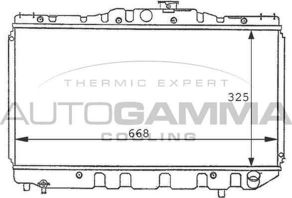 Autogamma 101003 - Радіатор, охолодження двигуна autocars.com.ua