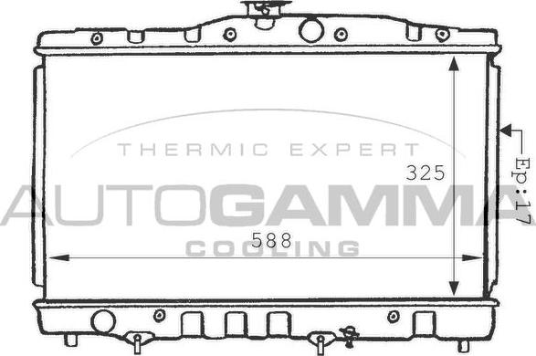 Autogamma 101015 - Радіатор, охолодження двигуна autocars.com.ua