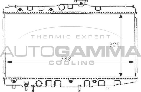 Autogamma 101017 - Радіатор, охолодження двигуна autocars.com.ua