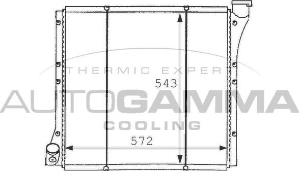 Autogamma 101063 - Радіатор, охолодження двигуна autocars.com.ua