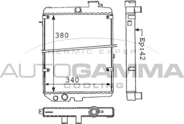 Autogamma 101064 - Радіатор, охолодження двигуна autocars.com.ua