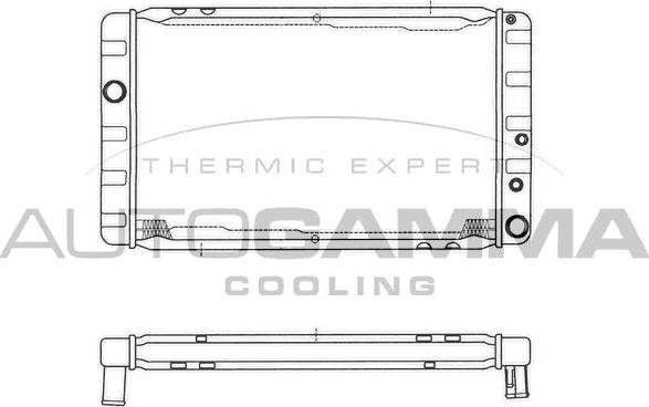 Autogamma 101102 - Радіатор, охолодження двигуна autocars.com.ua
