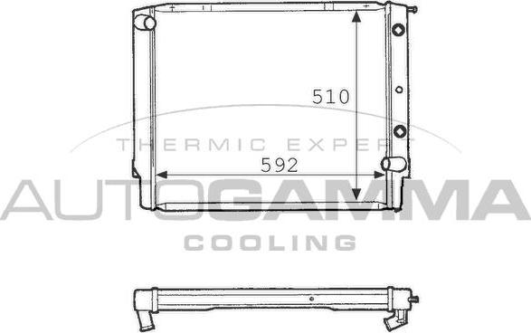 Autogamma 101111 - Радіатор, охолодження двигуна autocars.com.ua