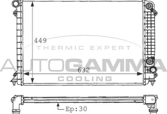 Autogamma 101119 - Радіатор, охолодження двигуна autocars.com.ua