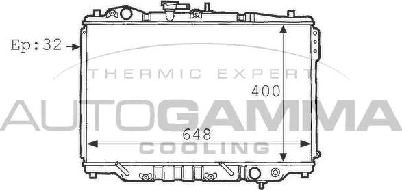 Autogamma 101131 - Радіатор, охолодження двигуна autocars.com.ua