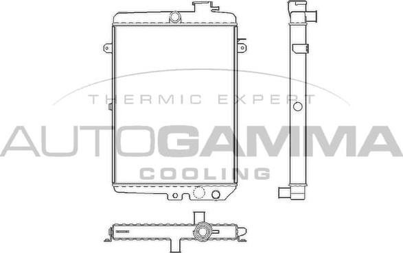 Autogamma 101153 - Радіатор, охолодження двигуна autocars.com.ua