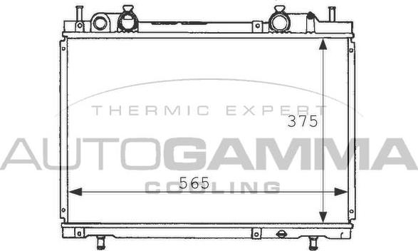 Autogamma 101162 - Радиатор, охлаждение двигателя autodnr.net