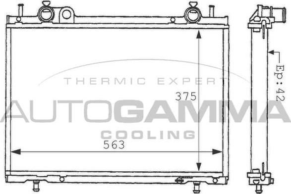 Autogamma 101178 - Радіатор, охолодження двигуна autocars.com.ua