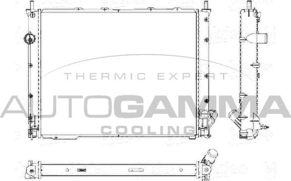 Autogamma 101182 - Радіатор, охолодження двигуна autocars.com.ua