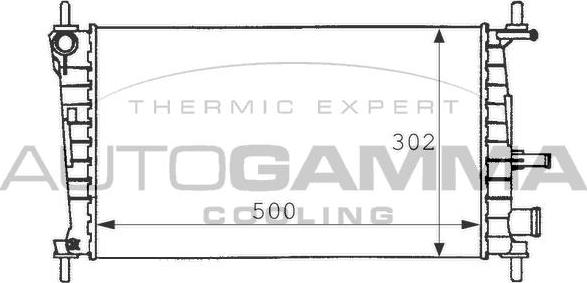 Autogamma 101195 - Радіатор, охолодження двигуна autocars.com.ua
