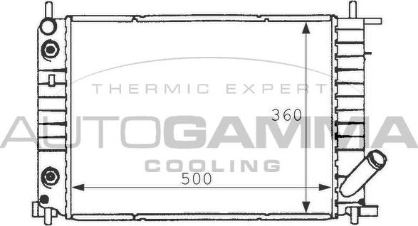 Autogamma 101196 - Радіатор, охолодження двигуна autocars.com.ua