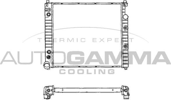 Autogamma 101207 - Радіатор, охолодження двигуна autocars.com.ua