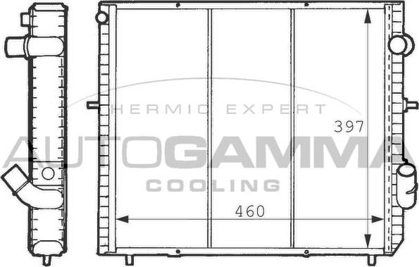 Autogamma 101239 - Радіатор, охолодження двигуна autocars.com.ua