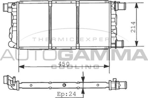 Autogamma 101297 - Радіатор, охолодження двигуна autocars.com.ua