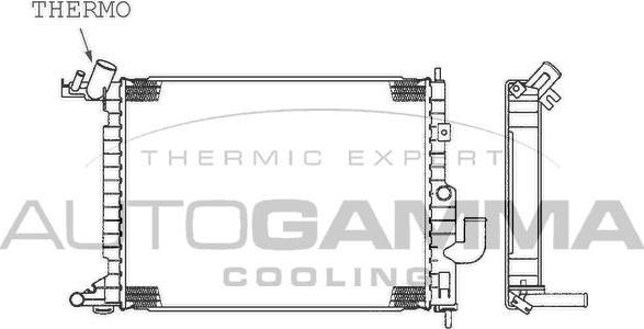 Autogamma 101326 - Радіатор, охолодження двигуна autocars.com.ua