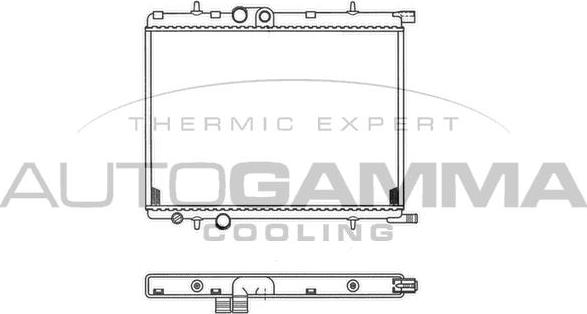 Autogamma 101350 - Радіатор, охолодження двигуна autocars.com.ua