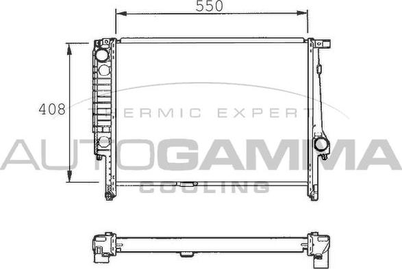 Autogamma 101368 - Радіатор, охолодження двигуна autocars.com.ua