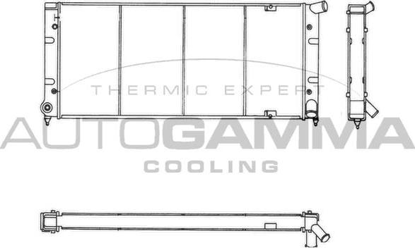 Autogamma 101374 - Радіатор, охолодження двигуна autocars.com.ua