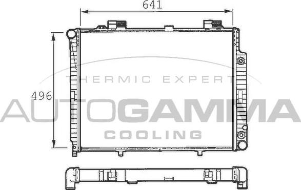 Autogamma 101380 - Радіатор, охолодження двигуна autocars.com.ua