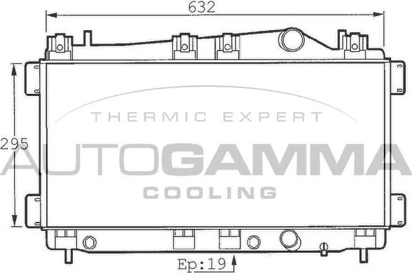 Autogamma 101395 - Радіатор, охолодження двигуна autocars.com.ua