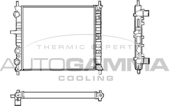 Autogamma 101405 - Радіатор, охолодження двигуна autocars.com.ua